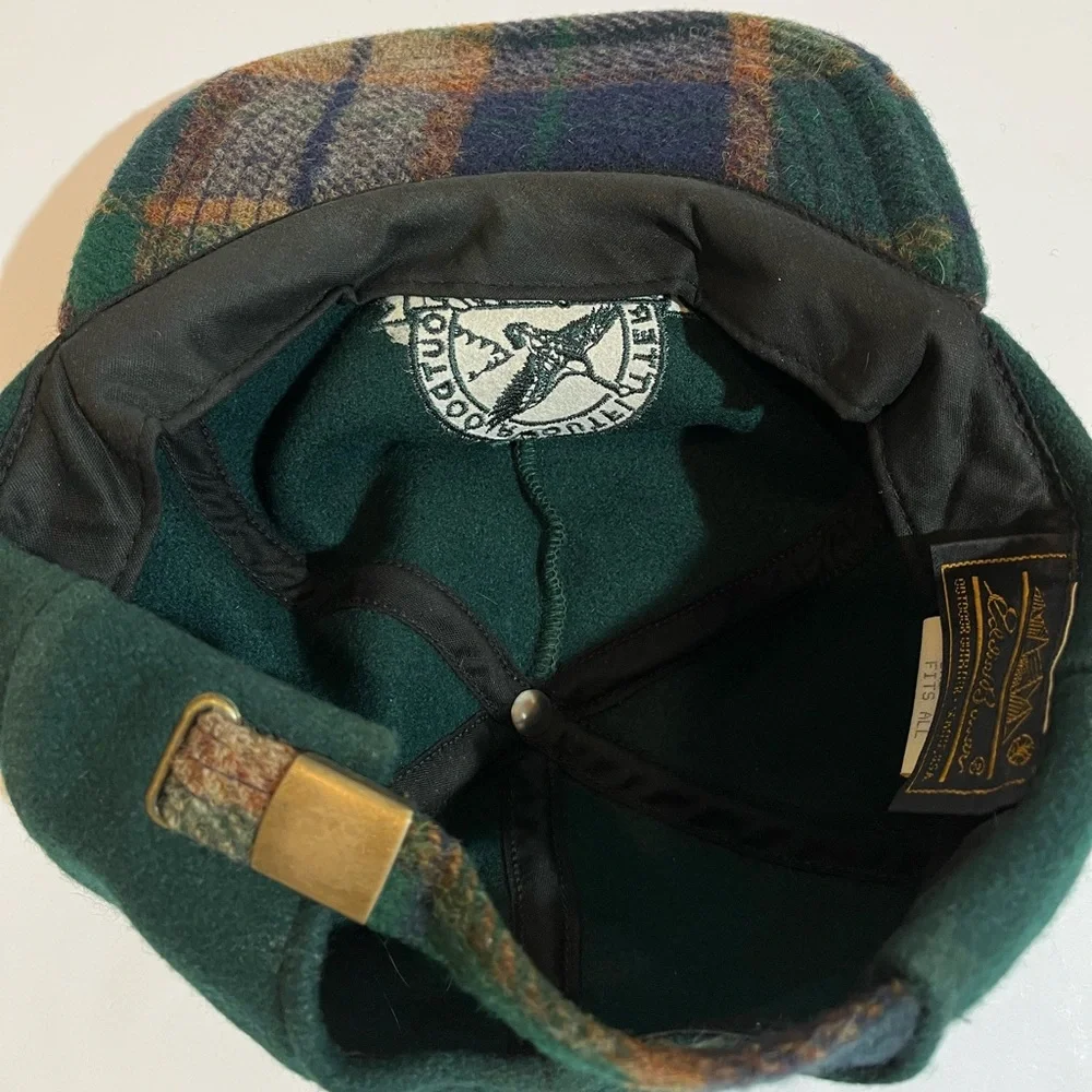 Vintage Eddie Bauer Solid & Plaid Wool Blend Adjustable One Size Men Hat USA - Picture 9 of 11